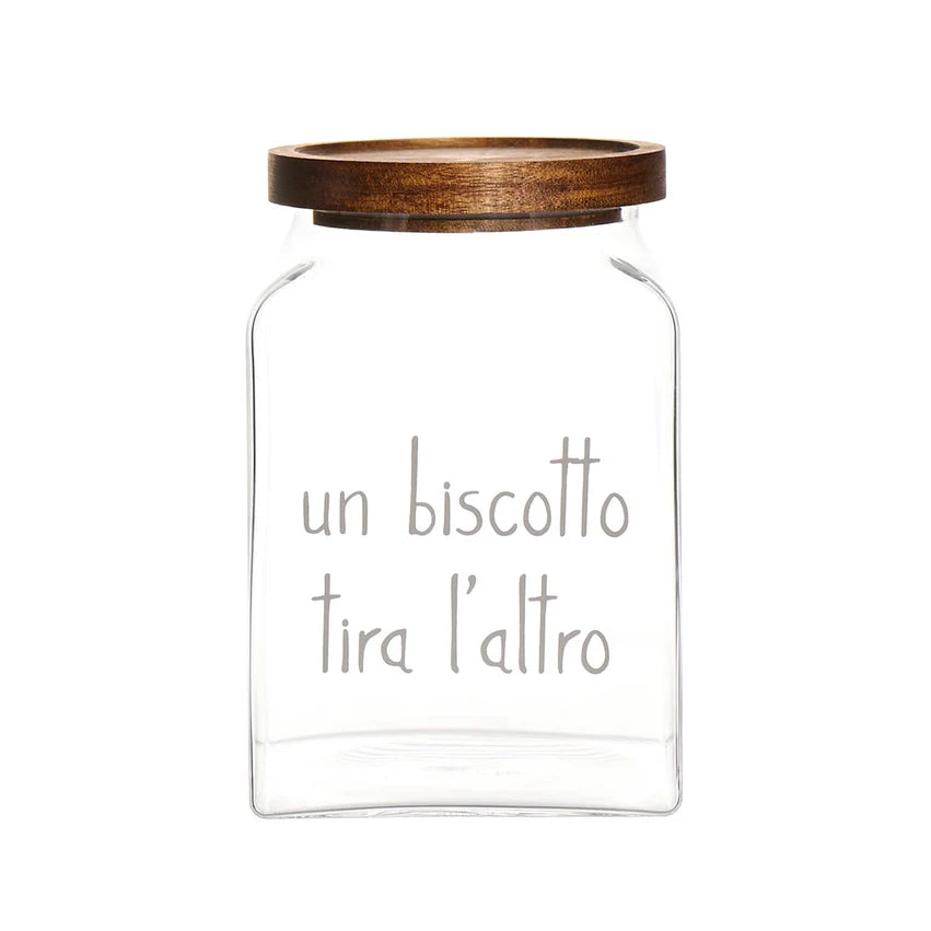 Barattolo "Un biscotto tira l'altro"  12x12x18 cm