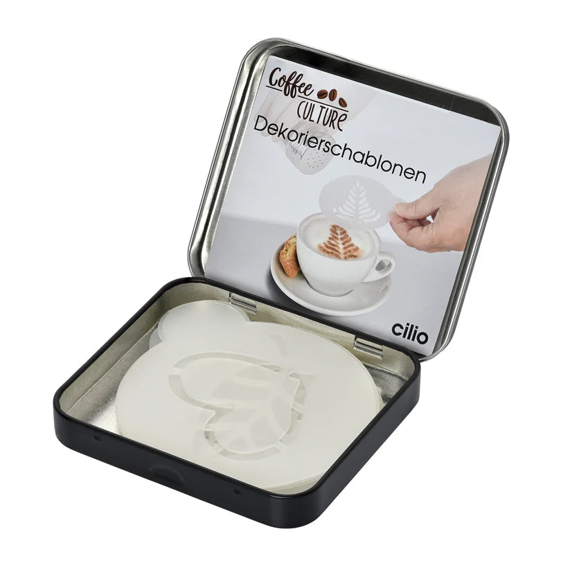 Sagome per decorare cappuccino/muffin "Coffee Culture", confezione 6 pezzi