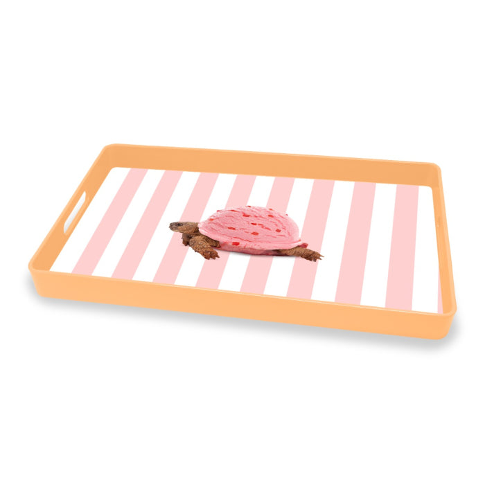 Vassoio rettangolare 40x24 cm. Decoro TARTARUGA.