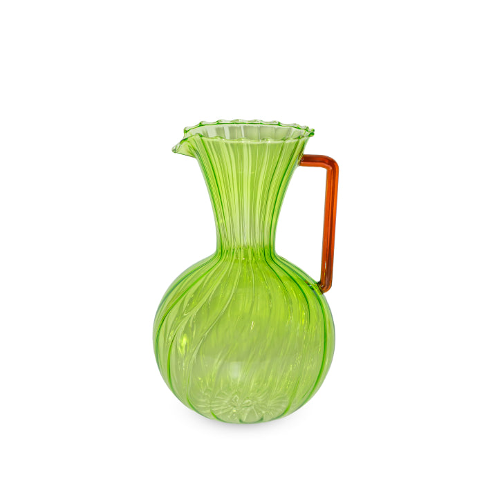Caraffa in vetro colorata 1,5 L. Colore VERDE.