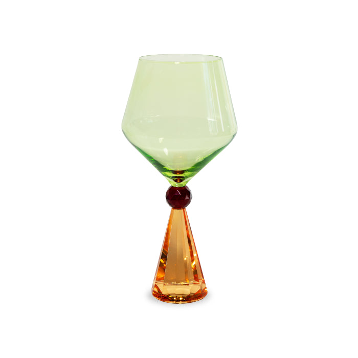 Calice per gin tonic in vetro con base effetto diamante 540 ml.