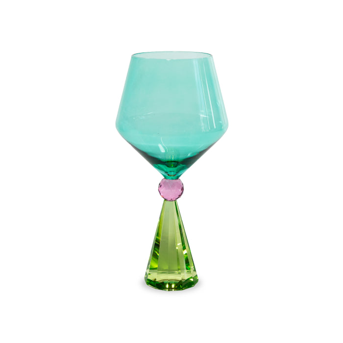 Calice per gin tonic in vetro con base effetto diamante 540 ml.