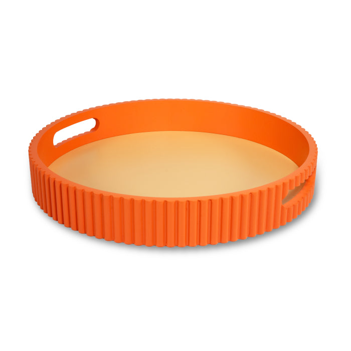 Vassoio Ø 30 cm in MDF. Colore ARANCIONE.
