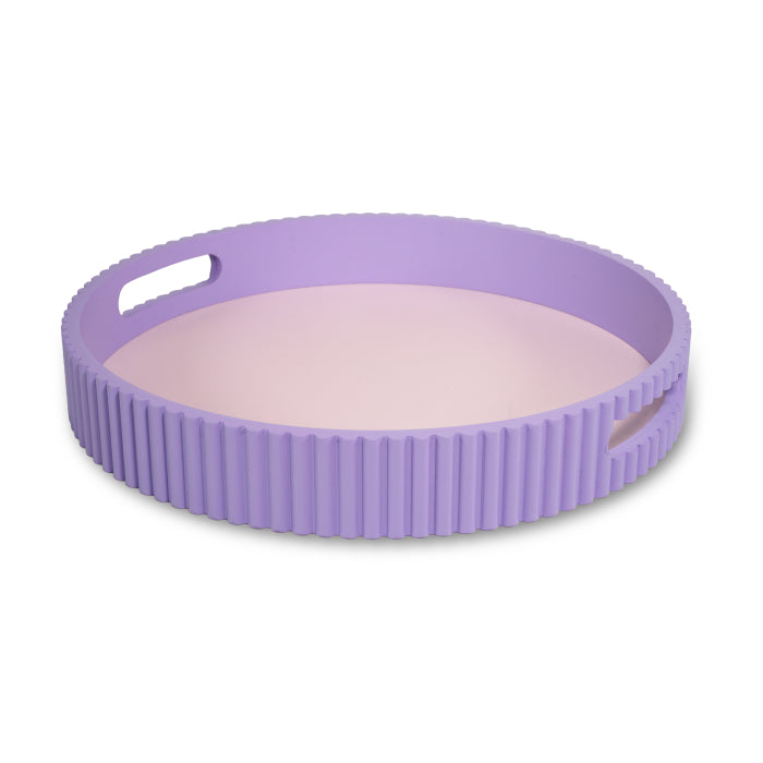 Vassoio Ø 30 cm in MDF. Colore VIOLA.