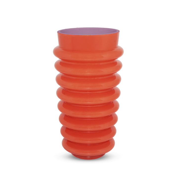 Vaso in vetro. Colore ARANCIONE.