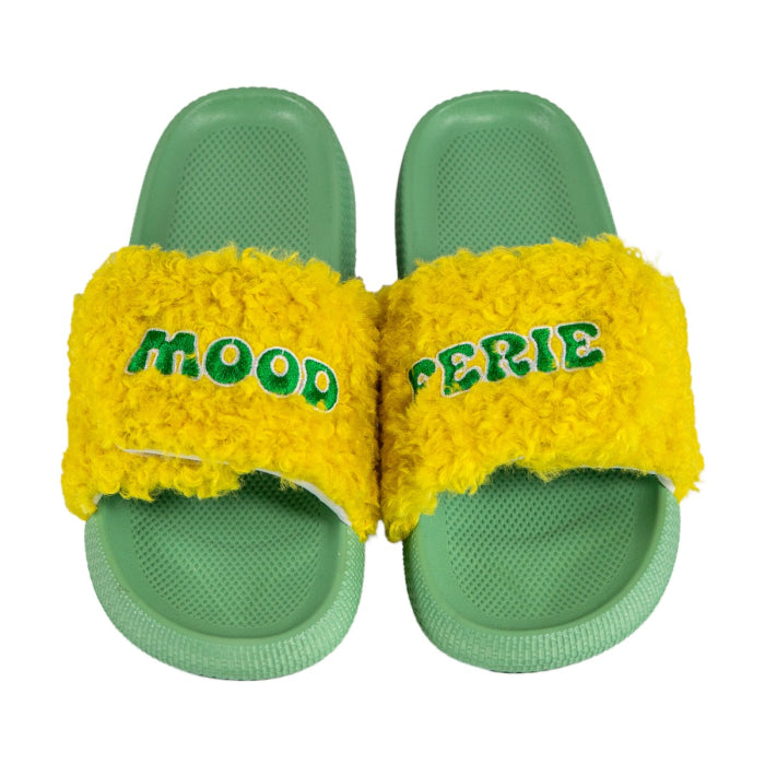 Ciabatte con strap. Decoro MOOD FERIE. Taglia M/L.