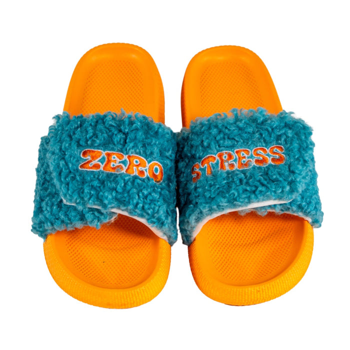 Ciabatte con strap. Decoro ZERO STRESS. Taglia M/L.