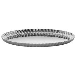 Pleats, Vassoio rotondo, INOX