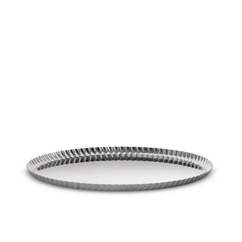 Pleats, Vassoio rotondo inox 31 cm
