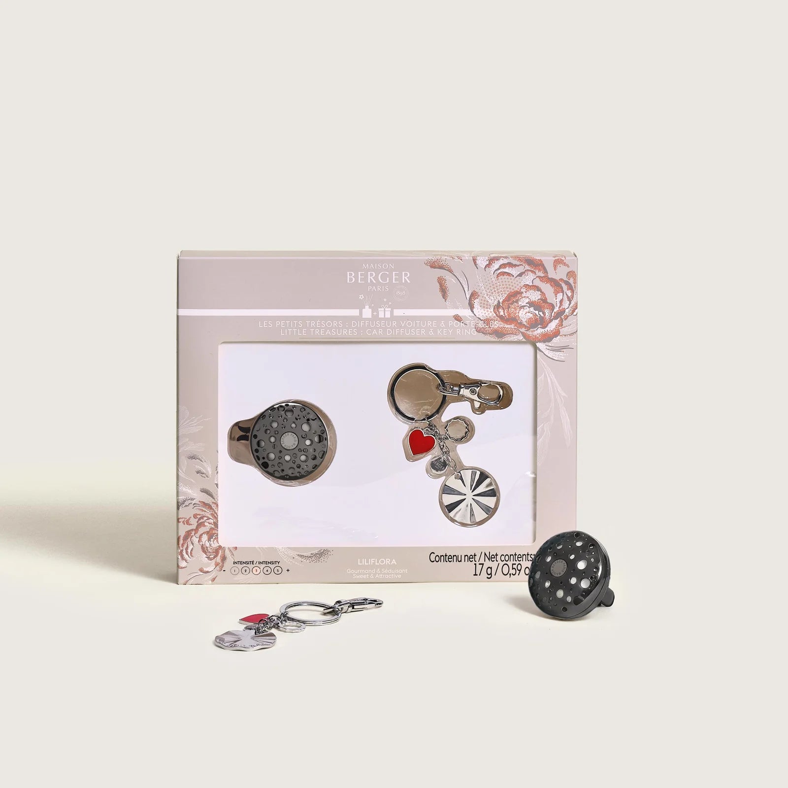 Diffusore per Auto OPHELIA NOIR + portachiavi Set regalo