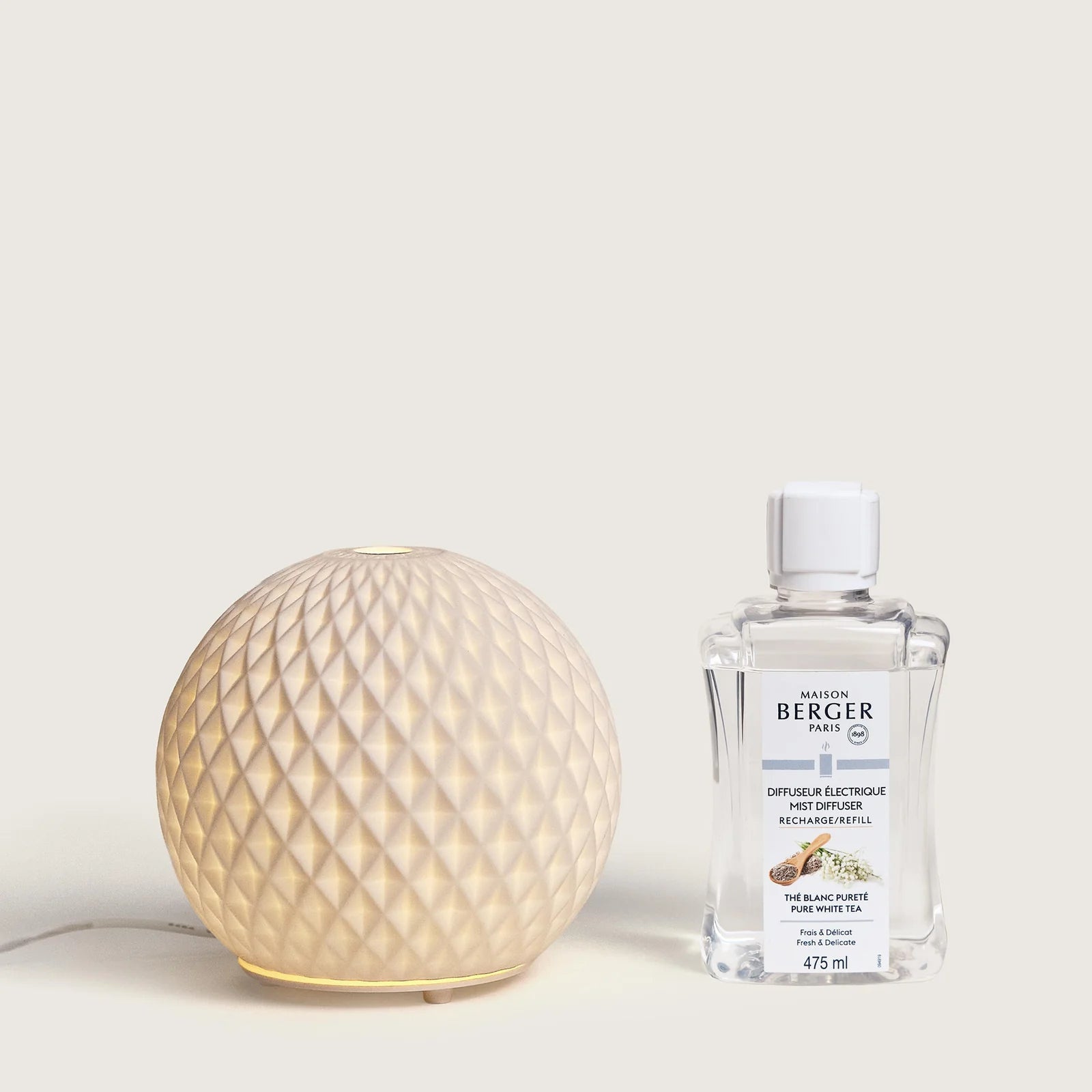 Diffusore Elettrico Sphère + 475ml Thé Blanc Pureté