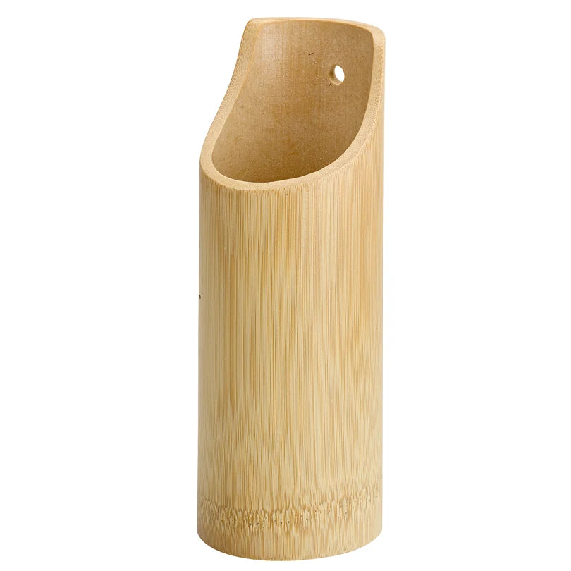 Set 7 utensili da cucina, in contenitore di canna di bambù cm 32