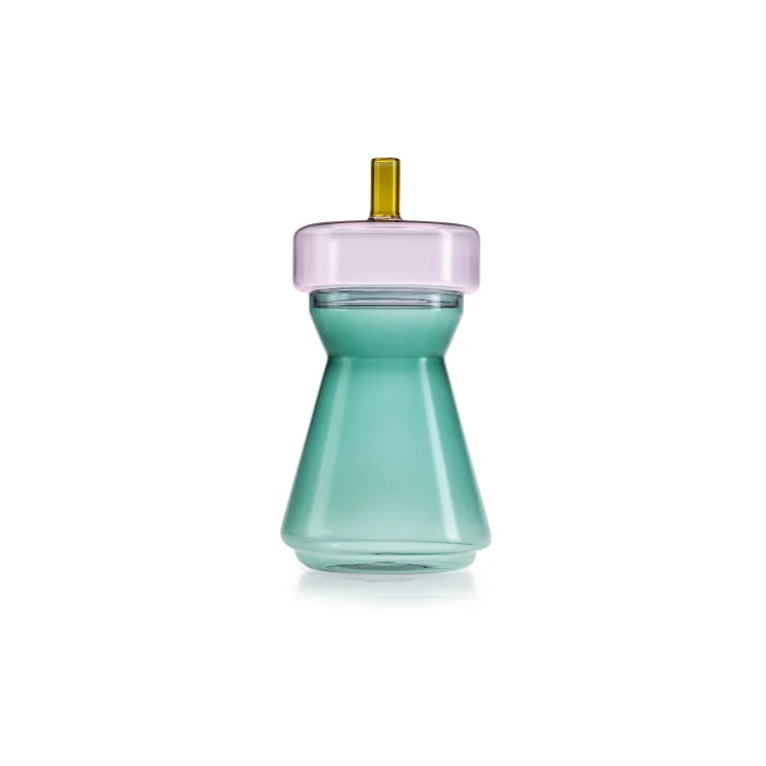 Gli Scacchi contenitore vetro borosilicato verde pavone