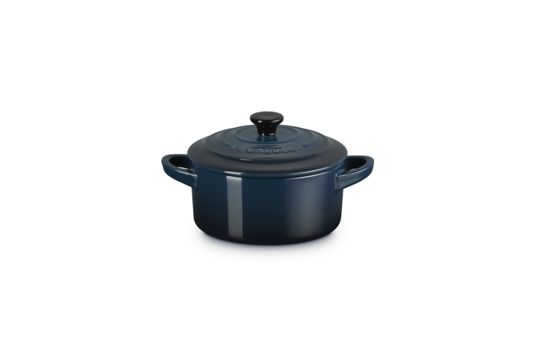 Mini cocotte rotonda in gres vetrificato color nuit