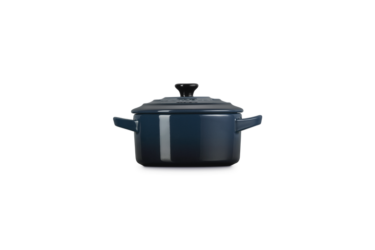 Mini cocotte rotonda in gres vetrificato color nuit