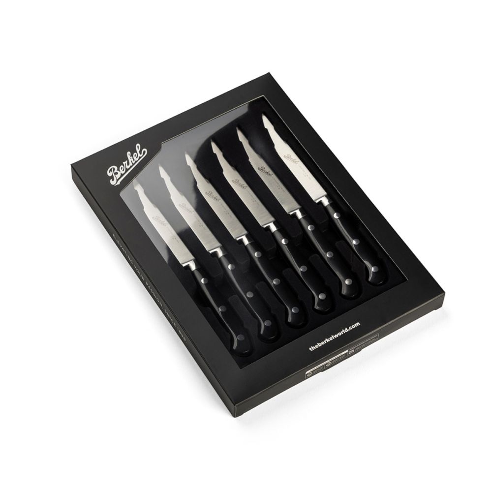 Berkel- Adhoc Set 6 coltelli da bistecca Nero Lama seghettata - KAD6ST11SRBBL