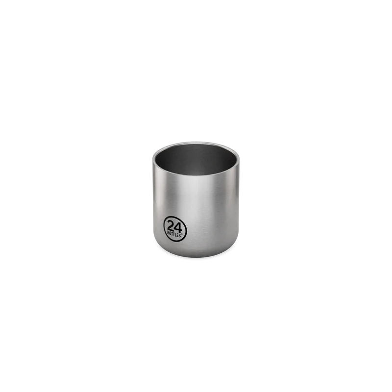 24 bottles - Casa Cup Brushed Steel 220 ml - 002457