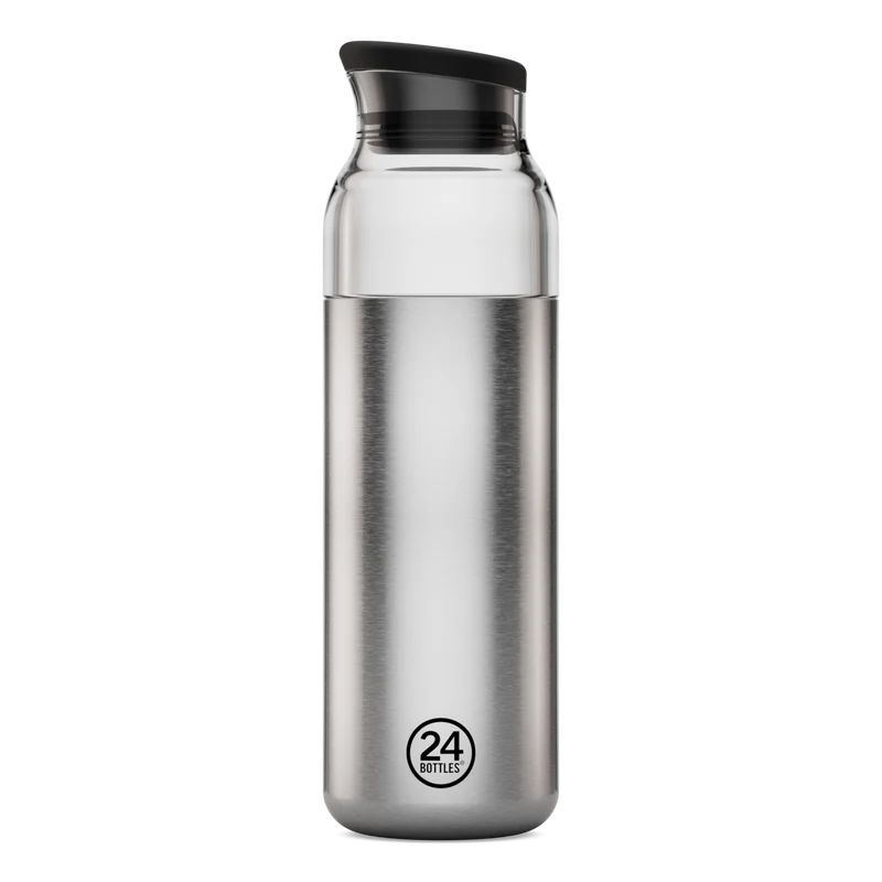 24 bottles - Casa Carafe Brushed Steel 1 Lt - 002456