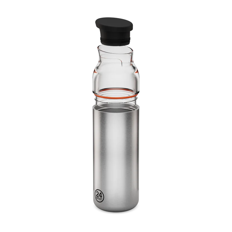 24 bottles - Casa Carafe Brushed Steel 1 Lt - 002456