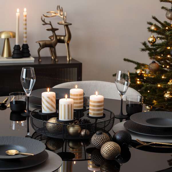 Villeroy & Boch - Christmas Chic Candela Bianca Oro 4 pz - 1486777431