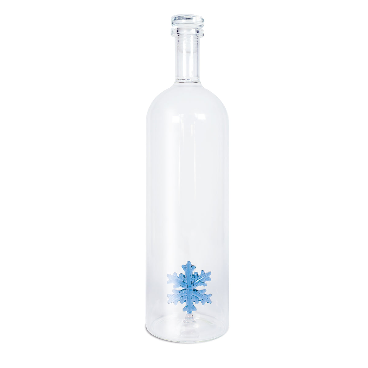 Wd Lifestyle - Bottiglia in vetro borosilicato con tappo Fiocco di neve-WD585FIO
