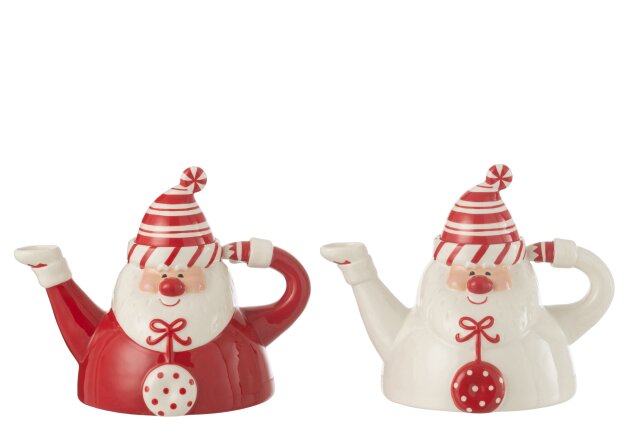 JOLIPA - Teiera Babbo Natale Dolomia Rosso/Bianco - 49734