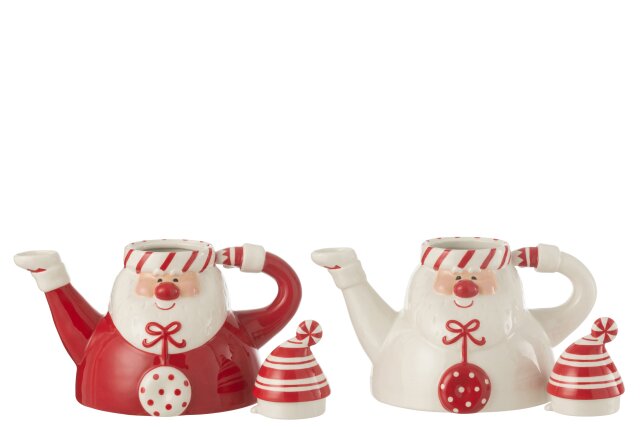 JOLIPA - Teiera Babbo Natale Dolomia Rosso/Bianco - 49734