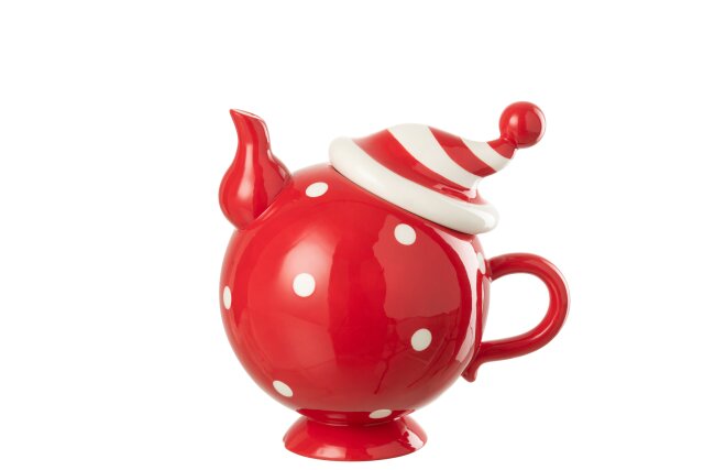 JOLIPA - Teiera Cappello Dolomite Rosso Natale/Bianco - 55679