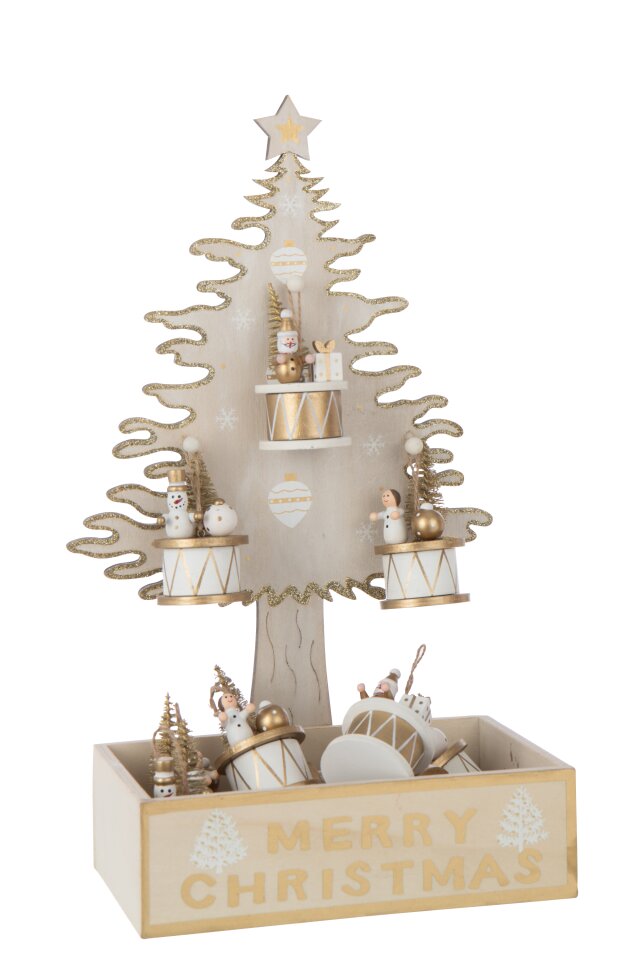 JOLIPA - Albero + Hangers + Storage Compensato Naturale/Oro - 56896