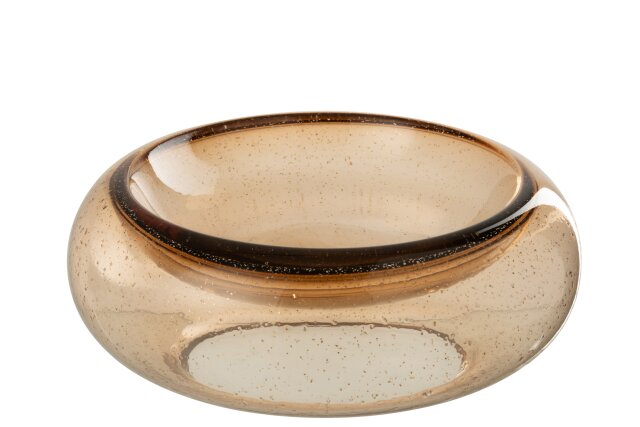 JOLIPA - Ciotola Decorativa Carol Vetro Caramello Large - 58053