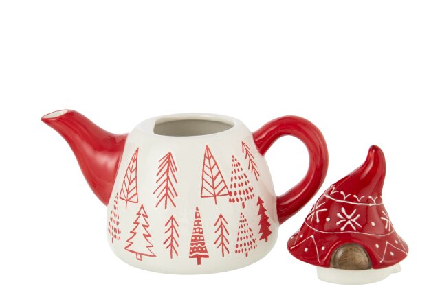 JOLIPA - Teiera Babbo Natale Dolomite Bianco/Rosso - 59127