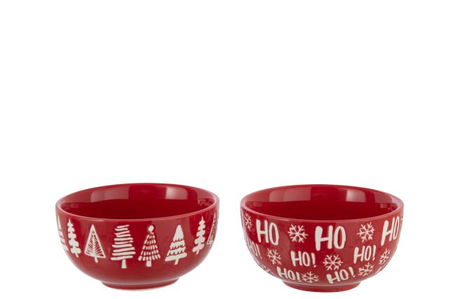 JOLIPA - Ciotola Dolomite Rosso Natale 2 pz - 59133