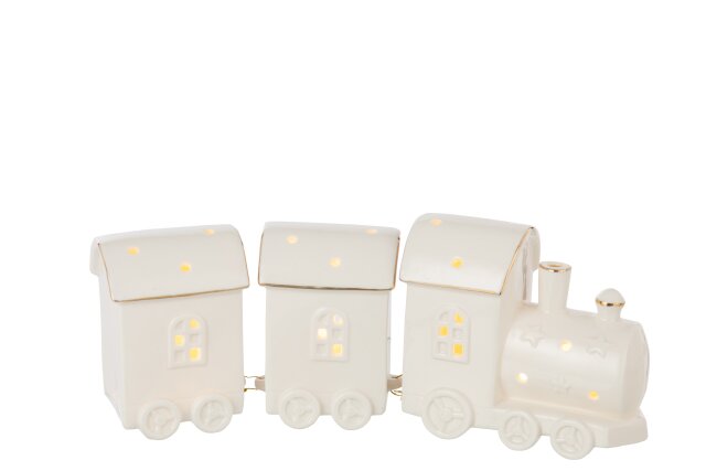 JOLIPA - Treno Led 2 Vagoni Argilla Bianco - 59693