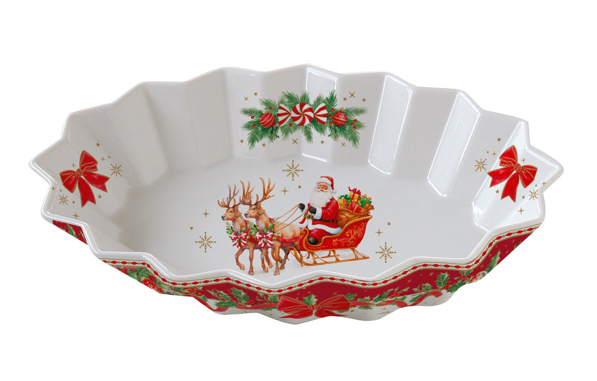 Easy Life - Piatto ovale 25x17 cm CHRISTMAS HERITAGE -  R1048#CHER