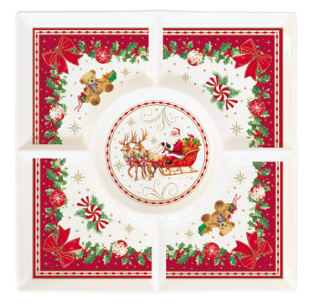 Easy Life - Vassoio aperitivi 25x25 cm CHRISTMAS HERITAGE -   R2095#CHER