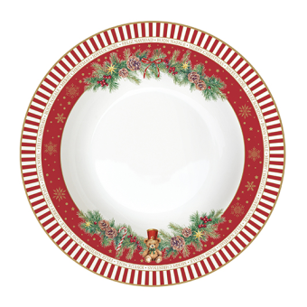 Easy Life - Piatto fondo, 21,5 cm CHRISTMAS TEDDY - R0943#CHTD