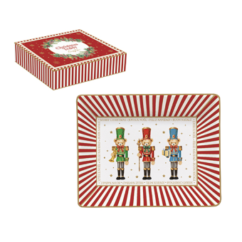 Easy Life - Svuotatasche in porcellana 14x11 cm CHRISTMAS TEDDY - R3224#CHTD