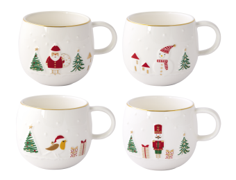 Easy Life - Tazza 400 ml in color box 4 decori assortiti  LET IT SNOW - R1319#LS