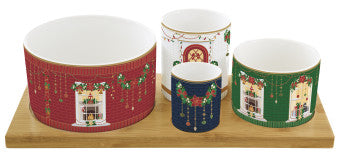 Easy Life - Set aperitivo in bamboo 4 ciotole FESTIVE AVENUE - R1468#FEAV