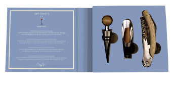 Easy Life - Set 3 pezzi vino: apribottiglie, tappo e versatore -  R3261#GIFN
