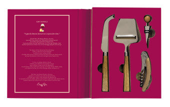 Easy Life - Set 4 pezzi: coltello + affetta formaggio, apribottiglie e tappo