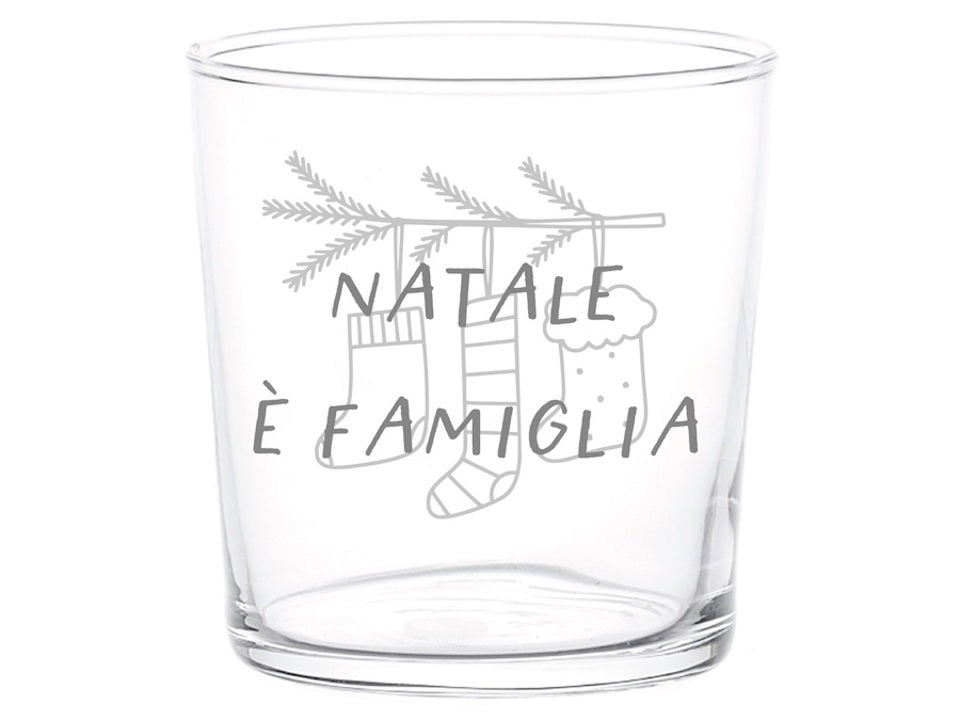 Simple Day - Bicchiere, natale è famiglia 0,35  - 10011894