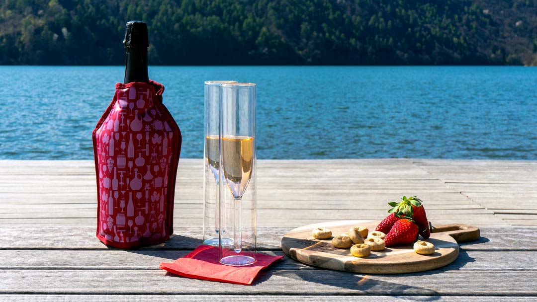 Glacette morbida raffreddabottiglie / Decoro Vino Cilegia