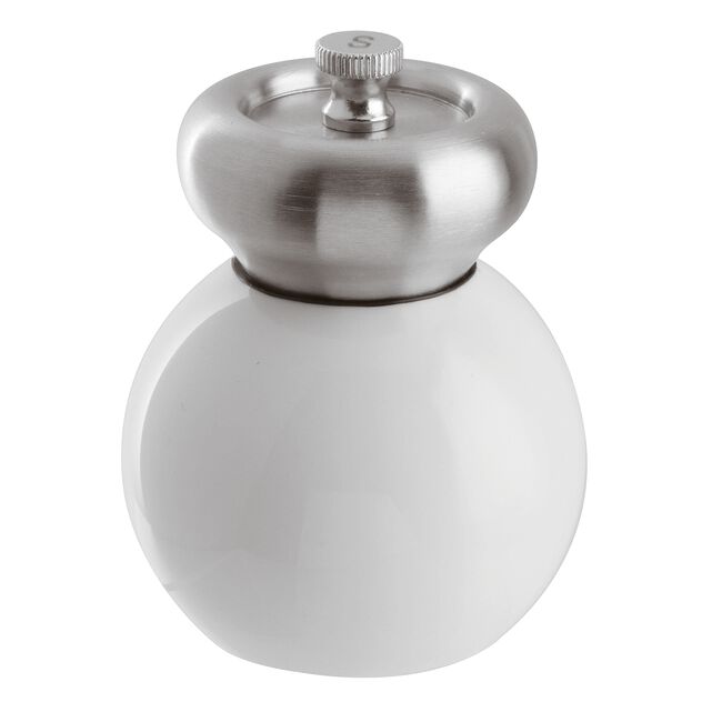 Macinasale - h 10,0 cm / Bianco, Acciaio Inox