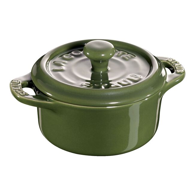 Mini cocotte rotonda - 10 cm, basilico