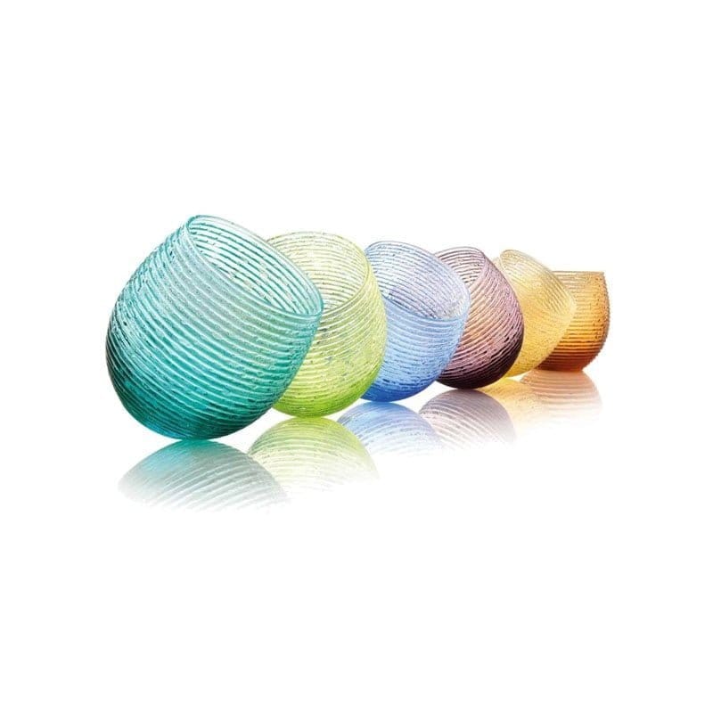 Multicolor Set 6 Bicchiere Acqua Colori Assortiti Scatola Regalo Cl.25