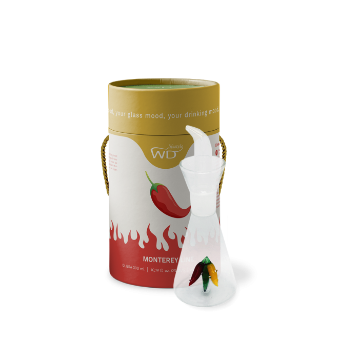 Oliera in vetro borosilicato - 250ml / Decoro