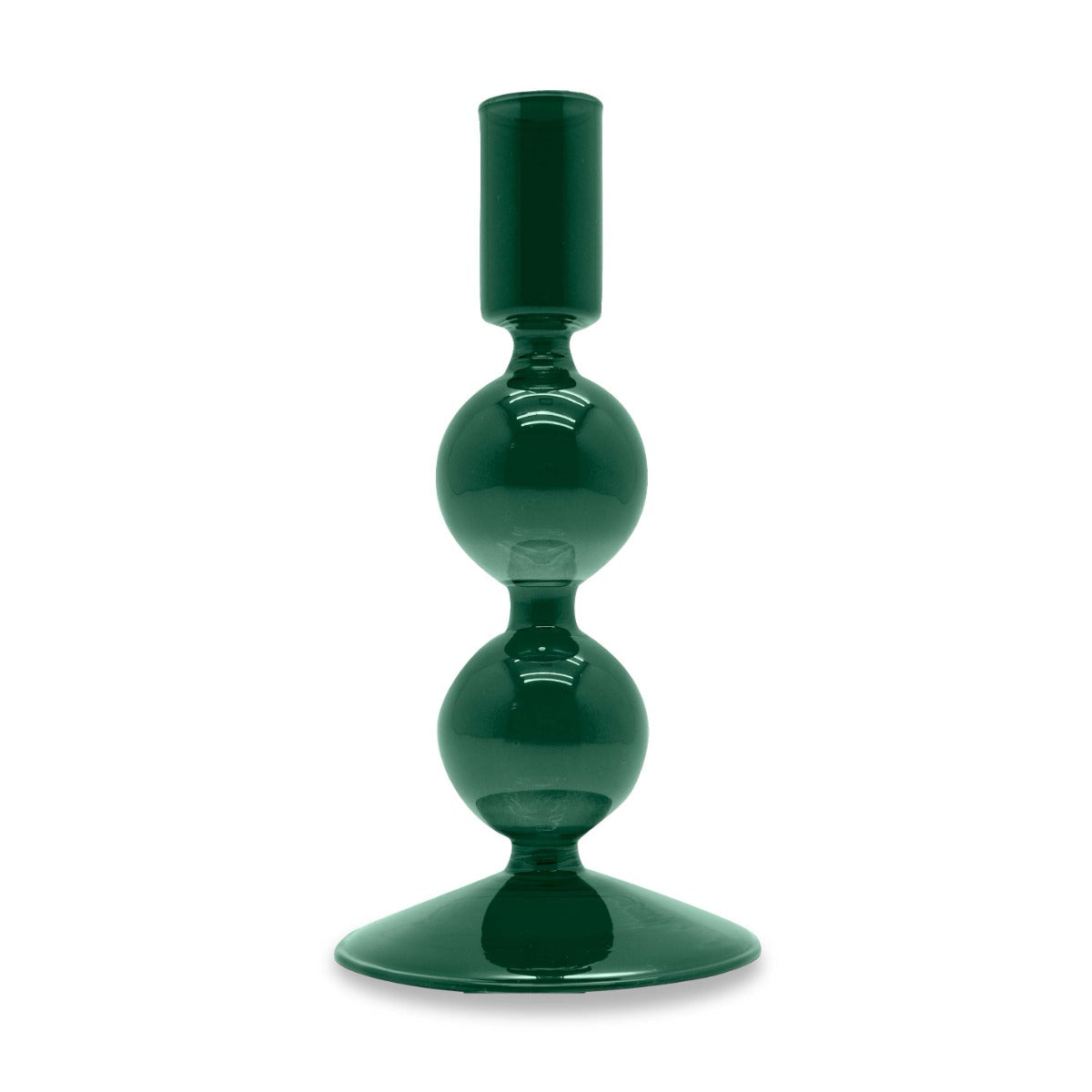 Porta candele in vetro borosilicato - 16 cm / Petrolio