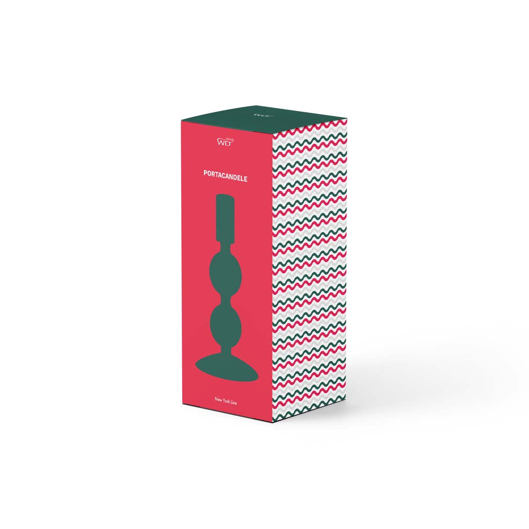Porta candele in vetro borosilicato - 16 cm / Rosso