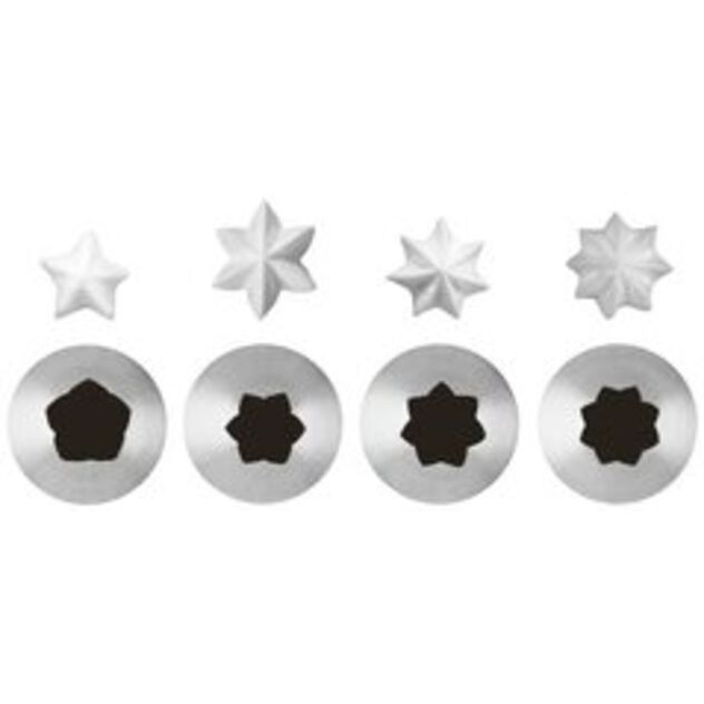 Set 6 Bocchette Foro A Stella - Acciaio inox